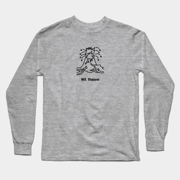 Mt Vesuvi (Vesuvius) Long Sleeve T-Shirt by TaliDe